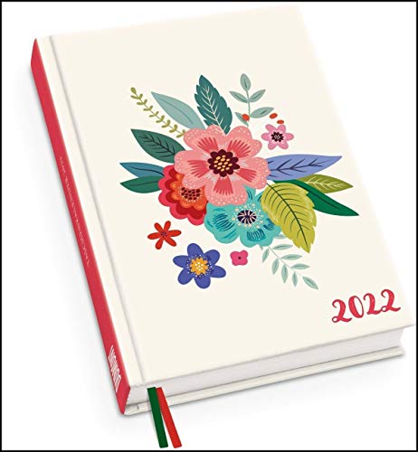 4250809648880: Blumenwiese Taschenkalender 2022 - Blumen-Design -Terminplaner mit Wochenkalendarium - Format 11,3 x 16,3 cm