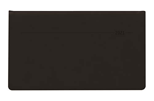 Beispielbild fr Quertimer Touch schwarz 2021 - Taschenkalender 16x9,5 cm - seperates Adressheft - Weekly - 128 Seiten - Quer-Planer - Alpha Edition zum Verkauf von medimops