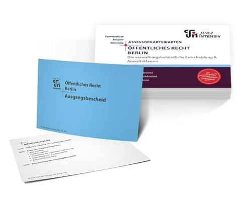 Stock image for Assessor Karteikarten R Berlin - Die verwaltungsbehrdliche Entscheidung & Anwaltsklausur: Ausgangsbescheid, Widerspruchsbescheid & Anwaltsklausur (Assessor Karteikarten Berlin) for sale by medimops