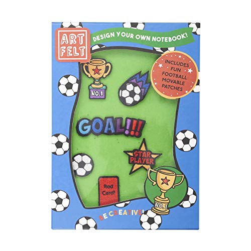Stock image for Go Stationery Artfelt A5 Notebook Perfect for School Or at Home Suitable for Boys Or Girls Includes Fun Embroidered Patches to Customise Notebook with Ruled Paper Pages Football for sale by Paperbackshop-US
