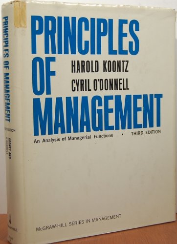 Imagen de archivo de Principles of Management an analysis of managerial functions a la venta por Ammareal