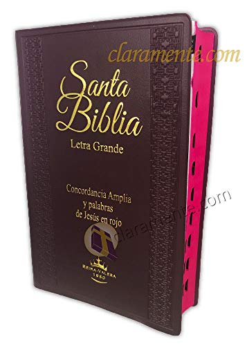 7899938408025: Biblia Letra Grande Concordancia Amplia RVR1960, manual tapa vinilo, vino con ndice, canto rojo (Spanish Edition)