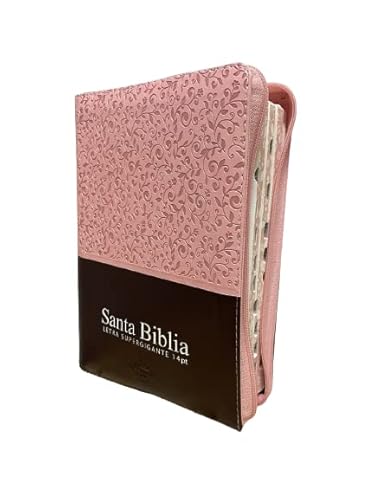 Imagen de archivo de biblia reina valera 1960 letra grande pjr indice rosa marron a la venta por DMBeeBookstore