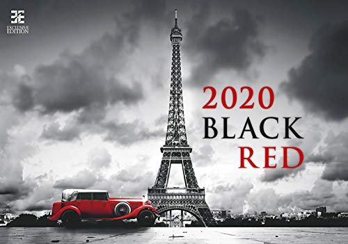 Stock image for Black Red Calendar - Calendars 2019 - 2020 Wall Calendar - Photo Calendar - 12 Month Calendar by Helma (Multilingual Edition) for sale by medimops