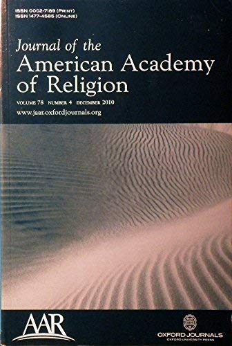 Imagen de archivo de Journal of the American Academy of Religion: a la venta por Andover Books and Antiquities