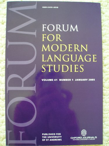 Forum for Modern Language Studies: