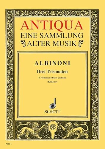 9780001001008: Three Triosonatas: op. 1/10-12. 2 violins and basso continuo (harpsichord, piano, organ), cello (viola da gamba) ad libitum.