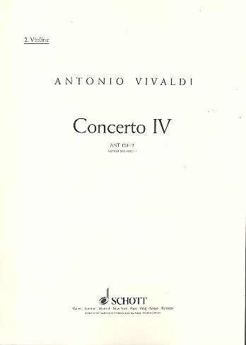 9780001004245: Concerto No. 4 G major: op. 10/4. RV 435/PV 104. flute (treble recorder), string orchestra and basso continuo.