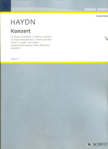 9780001022324: Concerto G Major: Hob. XVIII: 9. piano (harpsichord), 2 violins and bass. Rduction conducteur.