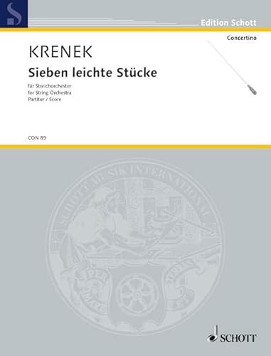 9780001022751: Sieben leichte Stcke: string orchestra. Partition.