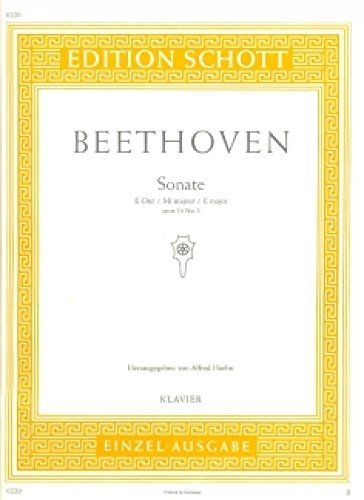 9780001085299: Sonata E major: Nach dem Urtext. op. 14/1. piano.