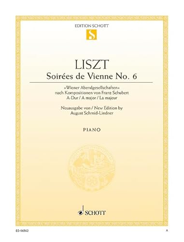 Stock image for Soire s de Vienne No. 6: after compositions by Franz Schubert. piano. for sale by WorldofBooks