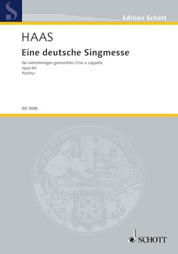 9780001143074: Eine deutsche Singmesse: op. 60. mixed choir (SATB). Partition de chœur.