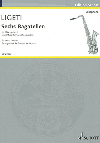 6 Bagatelles: extraites de "Musica ricercata". saxophone quartet (SATBar). Partition et parties. (9780001144972) by [???]