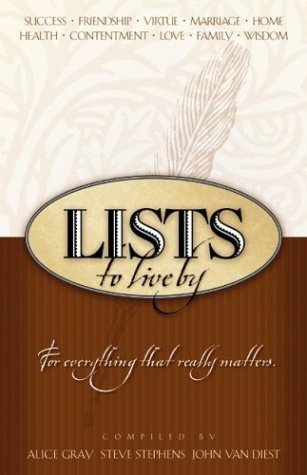 9780001576735: lists-to-live-by-for-everything-that-matters-the-first-collection