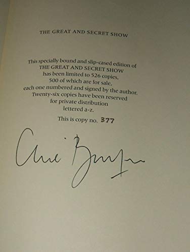 The Great and Secret Show Hardcover 1st Edition Signed Clive Barker