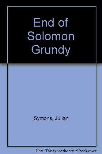 9780002312011: End of Solomon Grundy