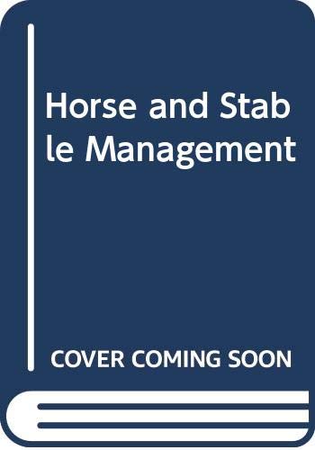 Horse Stable Management (9780003831696) by Jeremy Houghton Brown