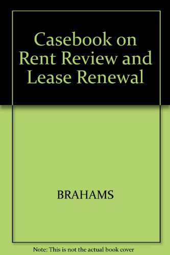 9780003831955: Casebook on Rent Review and Lease Renewal