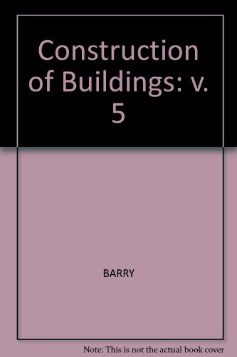 Stock image for Construction of Buildings: v. 5 for sale by AwesomeBooks