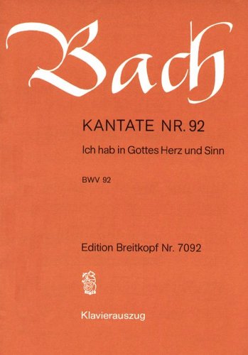 9780004172460: KANTATE 92 ICH HAB IN GOTTES