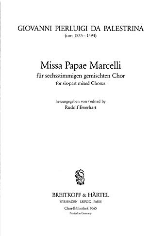 Beispielbild fr MISSA PAPAE MARCELLI zum Verkauf von WorldofBooks
