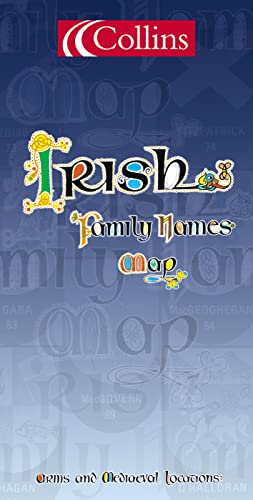 Stock image for Irish Family Names Map (Collins British Isles and Ireland Maps) for sale by HPB-Blue