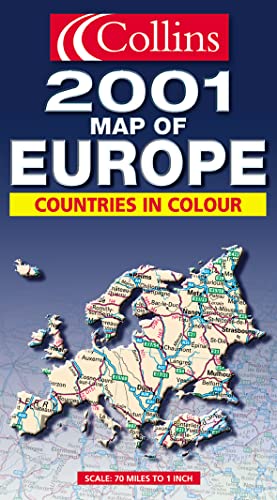 9780004491189: Collins 2001 Map of Europe: Countries in Colour