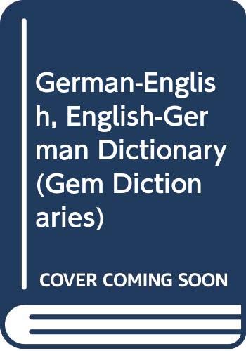 Stock image for Collins gem dictionary, German-English, English-German for sale by HPB-Ruby
