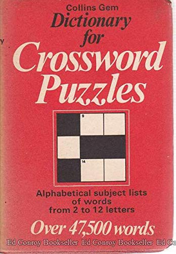9780004587073: Dictionary for Crossword Puzzles