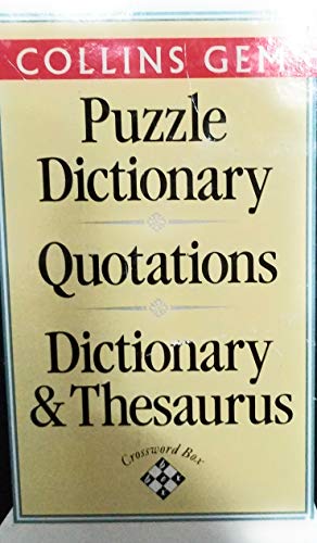 Beispielbild fr Crossword Box: "Crossword Dictionary", "Quotations", "Dictionary and Thesaurus" (Collins Gems) zum Verkauf von WorldofBooks
