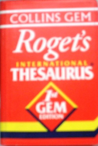 9780004707815: Collins Gem Roget's International Thesaurus (Collins Gems)