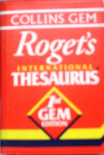 Stock image for Collins Gem Roget's International Thesaurus (Collins Gems) for sale by Reuseabook