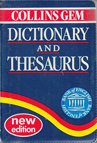 9780004720340: Dictionary and Thesaurus (Collins Gem) (Collins Gems)
