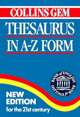 Imagen de archivo de Thesaurus in A "Z Form (Collins Gem) a la venta por WorldofBooks