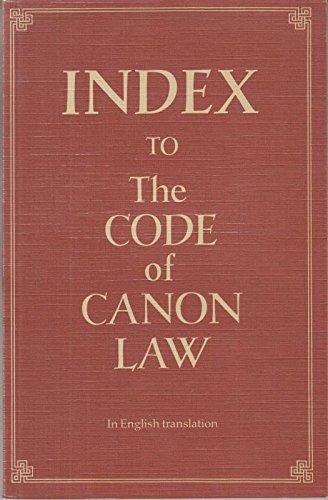 Beispielbild fr Index to the Code of Canon Law: In English Translation zum Verkauf von ThriftBooks-Dallas