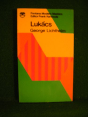 Beispielbild fr Lukács zum Verkauf von Better World Books: West