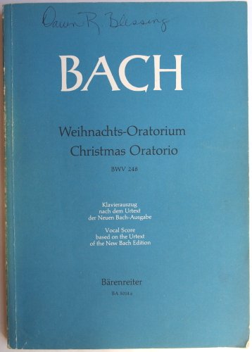 Beispielbild fr Christmas Oratorio, BWV 248. Weihnachts-Oratorium. Vocal Score zum Verkauf von B-Line Books