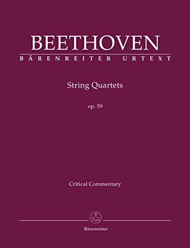 Beispielbild fr Beethoven: String Quartets, Op. 59 (Critical Commentary ? English) zum Verkauf von SatelliteBooks