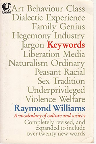 Keywords: A vocabulary of culture and society (9780006540212) by Williams, Raymond