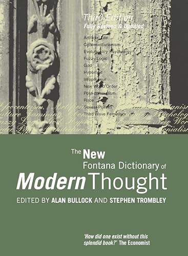 Beispielbild fr The New Fontana Dictionary of Modern Thought zum Verkauf von AwesomeBooks