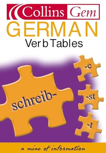 9780007102044: German Verb Tables (Collins Gem)