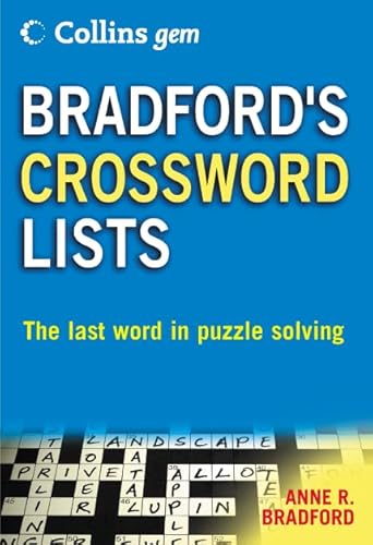 Stock image for Collins Gem " Bradfords Crossword Lists for sale by WorldofBooks