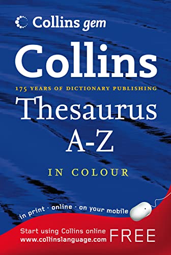Stock image for Collins Gem " Thesaurus A"Z for sale by WorldofBooks
