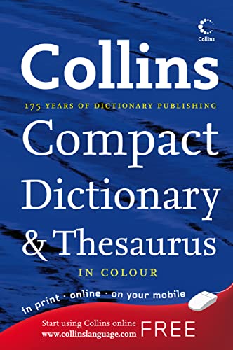 Stock image for Collins Compact Dictionary and Thesaurus (Collins Compact) for sale by AwesomeBooks