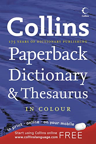 Stock image for Collins Paperback Dictionary and Thesaurus for sale by WorldofBooks