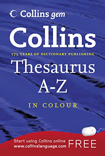 Beispielbild fr Thesaurus A-Z (Collins GEM) zum Verkauf von Wonder Book