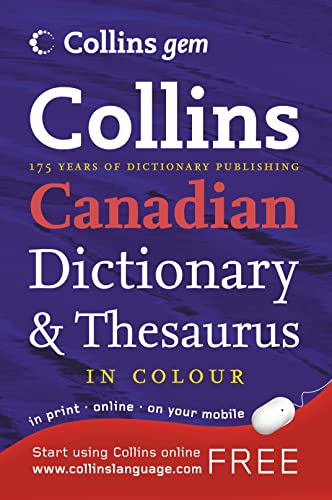 Beispielbild fr Collins Gem Canadian Dictionary and Thesaurus zum Verkauf von medimops