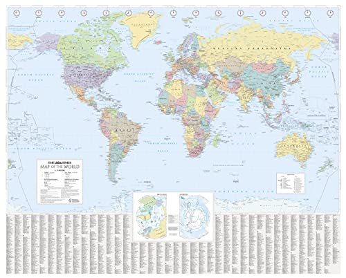 9780007493128: The Times World Wall Laminated Map (The Times Atlases)