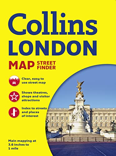 Beispielbild fr Collins London Streetfinder Map (Collins Map Street Finder) zum Verkauf von WorldofBooks